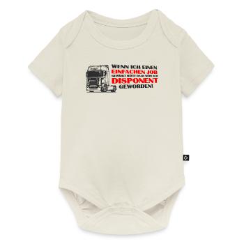 Einfachen Job gewählt ... LKW Fahrer Disponent - Baby Premium Kurzarmbody - Naturweiß - Vorne