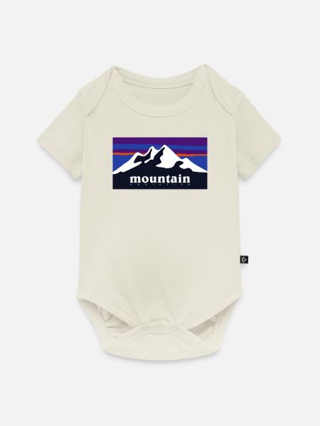 Berg süchtig machende Grafik - Baby Premium Kurzarmbody - Naturweiß