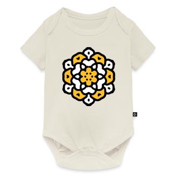 Flower Flower Mandala - Baby Premium short-sleeve bodysuit - off white - Front