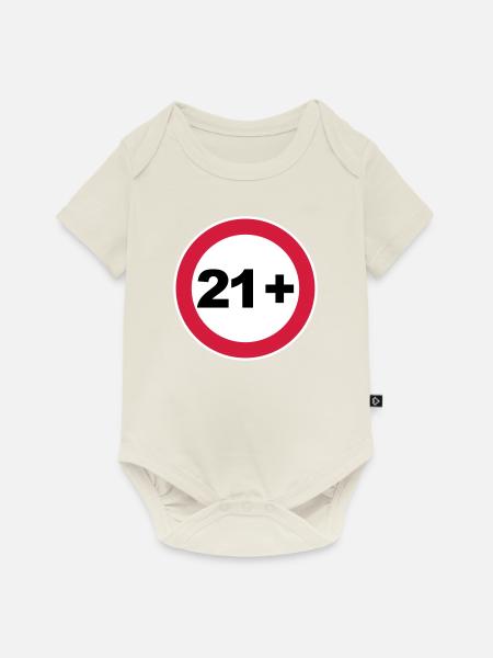 21st birthday 21+ - Baby Premium short-sleeve bodysuit - off white