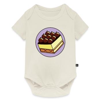 Tiramisu 1 layered dessert Mascarpone Lavender - Baby Premium short-sleeve bodysuit - off white - Front