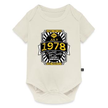 1978 JULY - Body à manches courtes Premium Bébé - blanc cassé - Devant