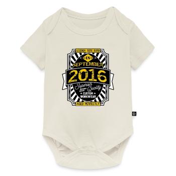 2016 SEPTEMBER - Body à manches courtes Premium Bébé - blanc cassé - Devant