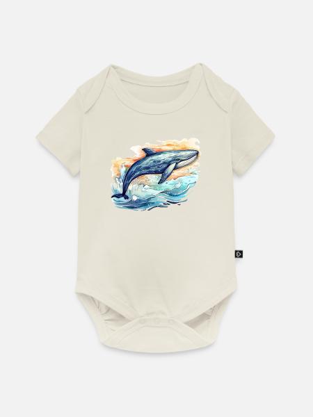 Wal - Baby Premium Kurzarmbody - Naturweiß