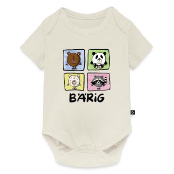 Bären Bärig - Baby Premium Kurzarmbody - Naturweiß - Vorne