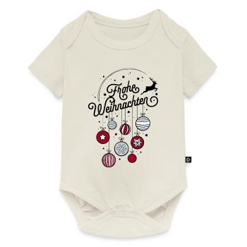 Frohe Weihnachten Ugly Christmas Sweater Geschenk - Baby Premium Kurzarmbody - Naturweiß - Vorne
