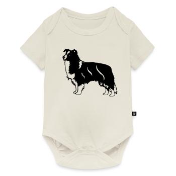 bordercollie02 - Body à manches courtes Premium Bébé - blanc cassé - Devant