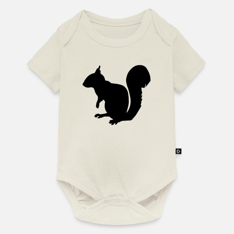 écureuil - Body à manches courtes Premium Bébé - blanc cassé