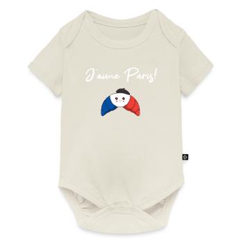 Croissant J'aime Paris France Gift Idea - Baby Premium short-sleeve bodysuit - off white - Front
