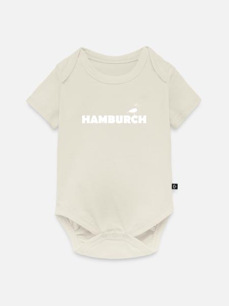 Hamburch - Baby Premium Kurzarmbody - Naturweiß
