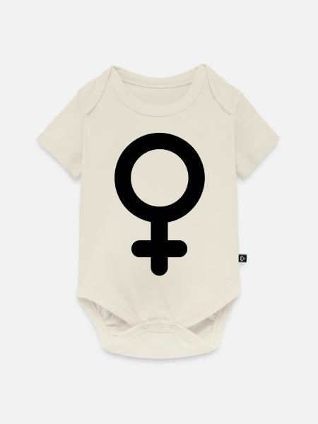frauensymbol - Baby Premium Kurzarmbody - Naturweiß