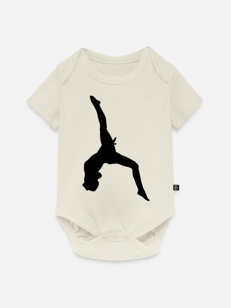 Turnen - Baby Premium Kurzarmbody - Naturweiß