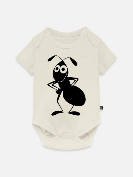 Ameise - Baby Premium Kurzarmbody - Naturweiß