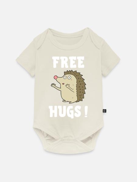 free hugs - Baby Premium Kurzarmbody - Naturweiß