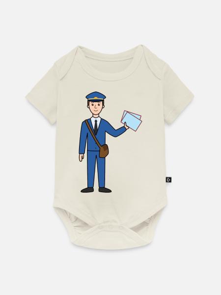 Post Beamter Briefträger - Baby Premium Kurzarmbody - Naturweiß