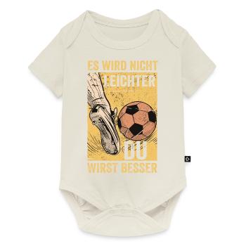 It doesn't get any easier You get better Football - Baby Premium short-sleeve bodysuit - off white - Front