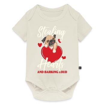 Gnome Valentinstag Gartenarbeit Gartenzwerg Liebha - Baby Premium Kurzarmbody - Naturweiß - Vorne