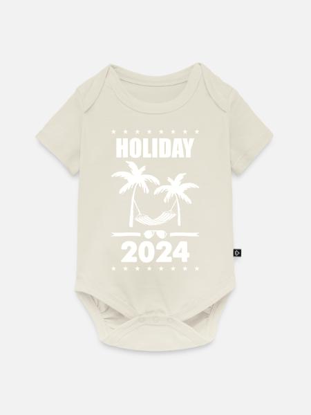 holiday 2024 - Baby Premium Kurzarmbody - Naturweiß