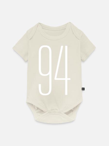 94 - Baby Premium Kurzarmbody - Naturweiß