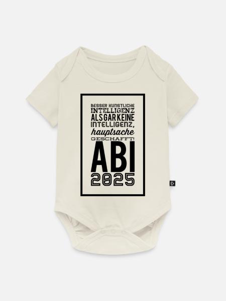 abschluss - Baby Premium Kurzarmbody - Naturweiß