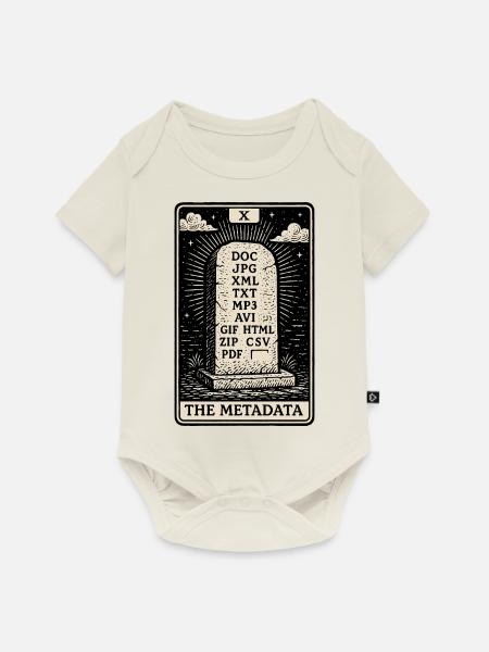 Digitales Archiv Tarot – Die Metadatenkarte - Baby Premium Kurzarmbody - Naturweiß