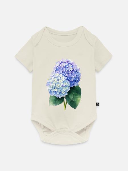 hydrangea - Baby Premium Kurzarmbody - Naturweiß