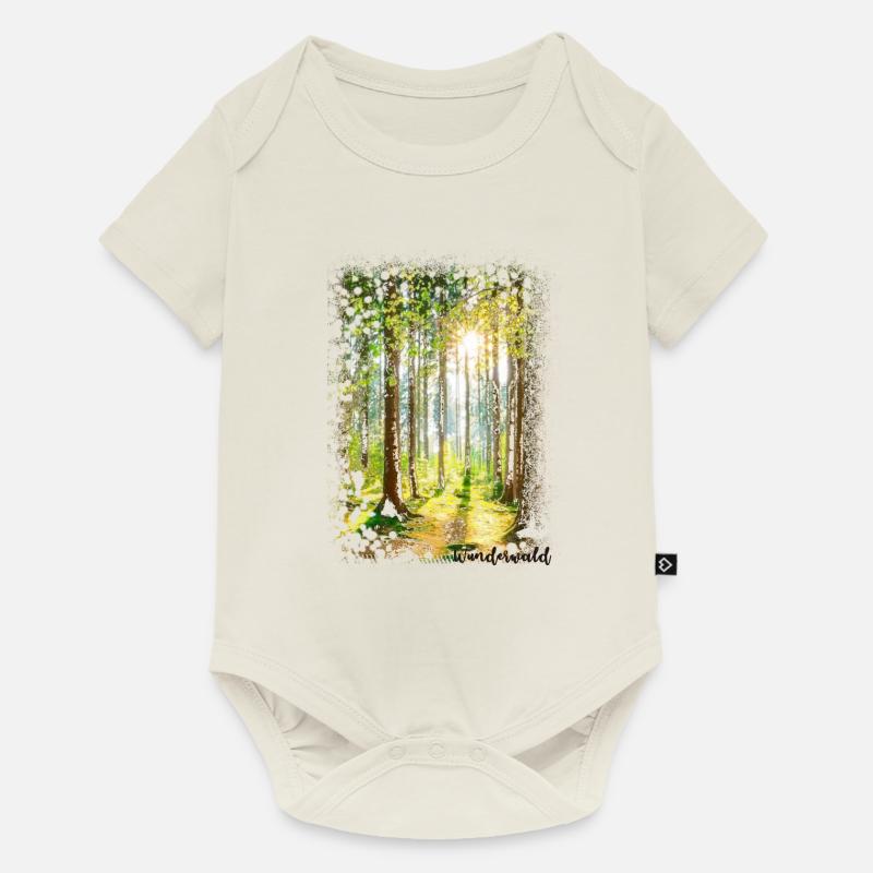 Forêt miraculeuse, forêt - Body à manches courtes Premium Bébé - blanc cassé