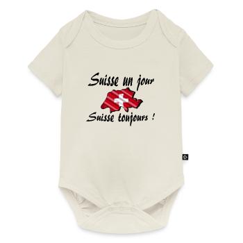 Suisse un jour suisse toujours - Body à manches courtes Premium Bébé - blanc cassé - Devant