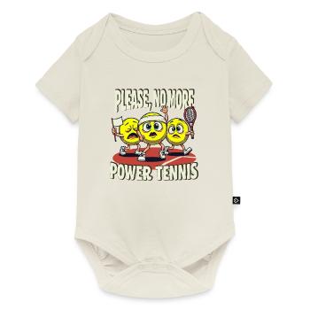 T-shirt Tennis Ball Power Tennis Funny - Baby Premium Kurzarmbody - Naturweiß - Vorne