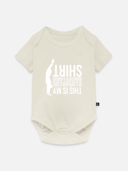 Gymnastik Turnen Turnerin Bodenturnen Geschenk - Baby Premium Kurzarmbody - Naturweiß