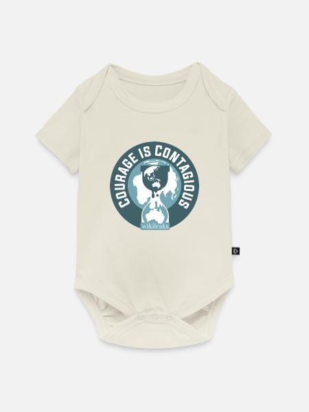 Mut ist ansteckend - WikiLeaks - Baby Premium Kurzarmbody - Naturweiß