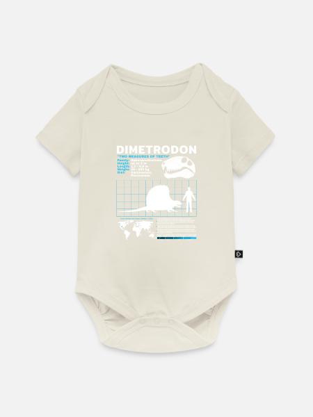 Dimetrodon Datenblatt - Baby Premium Kurzarmbody - Naturweiß