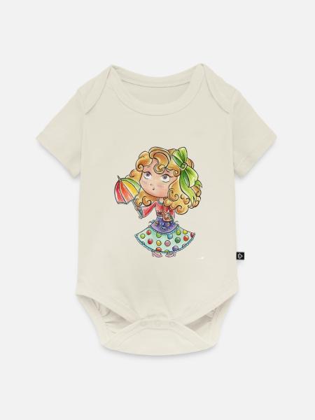 Sternzeichen: Jungfrau - Baby Premium Kurzarmbody - Naturweiß