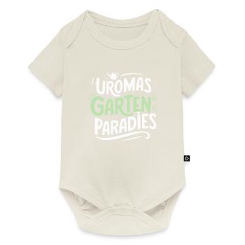Uromas Gartenparadies Geburtstag Urgroßmutter - Baby Premium Kurzarmbody - Naturweiß - Vorne