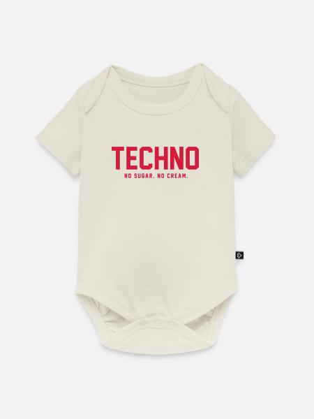 Dunkler Techno - Baby Premium Kurzarmbody - Naturweiß