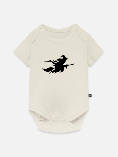 Hexe - Baby Premium Kurzarmbody - Naturweiß
