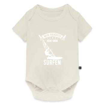 Mir reichts ich geh Surfen Windsurfen - Baby Premium Kurzarmbody - Naturweiß - Vorne