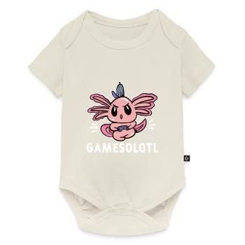 Axolotl Amphibie Lurch Salamander - Baby Premium Kurzarmbody - Naturweiß - Vorne