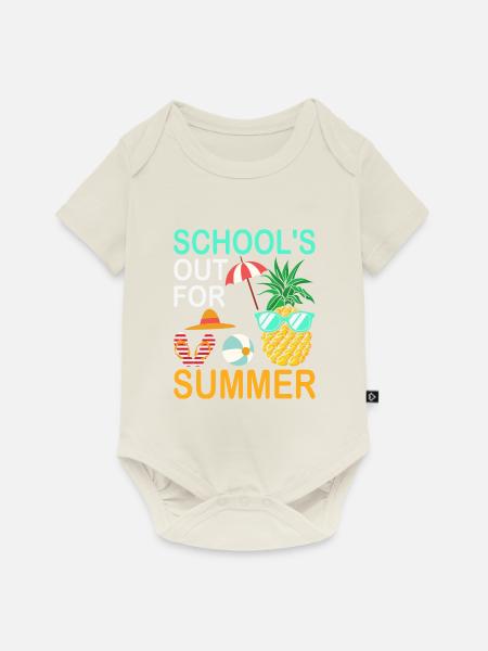 Schule Fertig Sommerferien Spruch - Baby Premium Kurzarmbody - Naturweiß