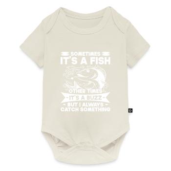 Pêche Pêche Pêcheur Pêche Canne à pêche - Body à manches courtes Premium Bébé - blanc cassé - Devant