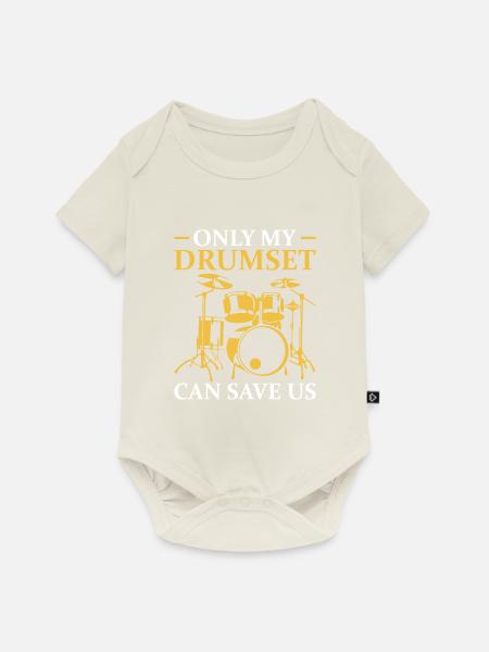Drummer Drumsticks Schlagzeug Musiker - Baby Premium Kurzarmbody - Naturweiß