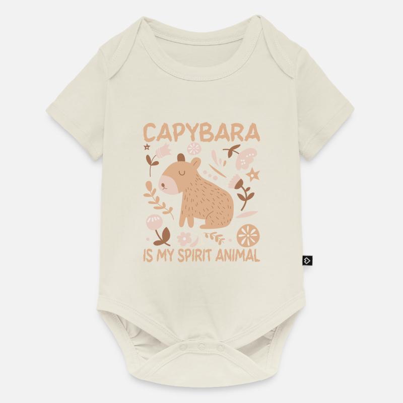 Capybara Rongeur Capybara Capybara - Body à manches courtes Premium Bébé - blanc cassé