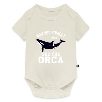 Orca Meeresbiologe Schwertwal Killerwal - Baby Premium Kurzarmbody - Naturweiß - Vorne