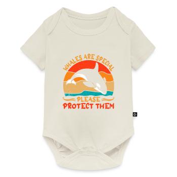 Orca marine biologist orca killer whale - Baby Premium short-sleeve bodysuit - off white - Front