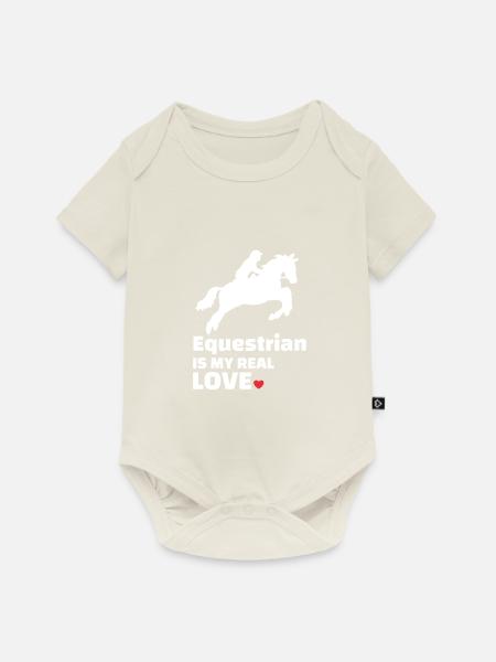 Reiter Pferdeliebhaber - Baby Premium Kurzarmbody - Naturweiß