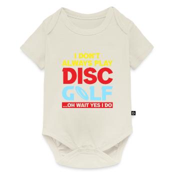 Disc Golf Frisbee Golf pour hommes et femmes - Body à manches courtes Premium Bébé - blanc cassé - Devant