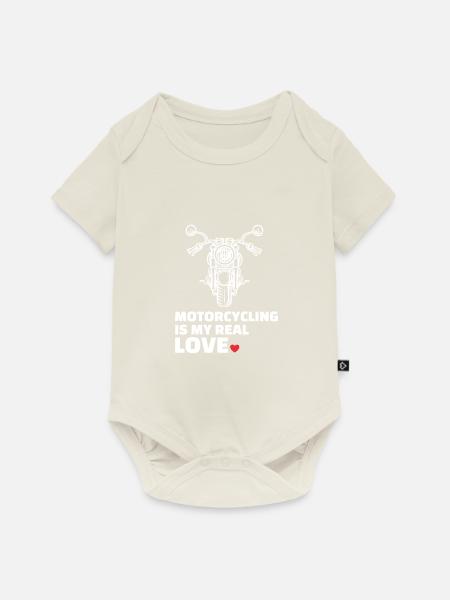 Ich Liebe Motorradfahren - Baby Premium Kurzarmbody - Naturweiß