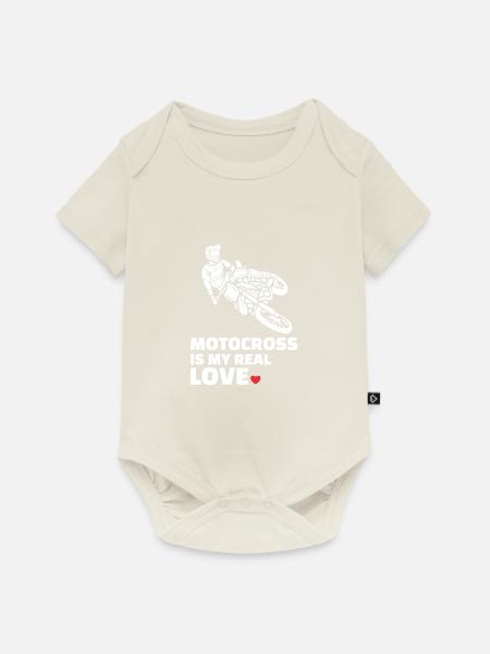 Ich Liebe Motocross - Baby Premium Kurzarmbody - Naturweiß