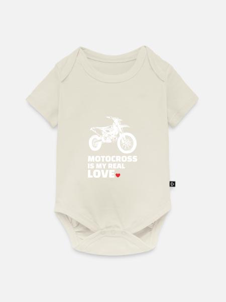 Ich Liebe Motocross - Baby Premium Kurzarmbody - Naturweiß