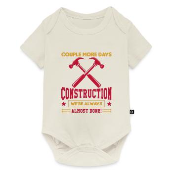 Building Design For Men Daddy Construction Worker - Baby Premium short-sleeve bodysuit - off white - Front